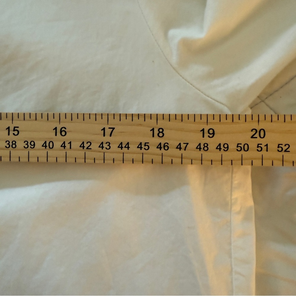 Italian Cotton Stretch Ruffle Front Blouse White S Rococo Revival Retail $300+ - Picture 6 of 7